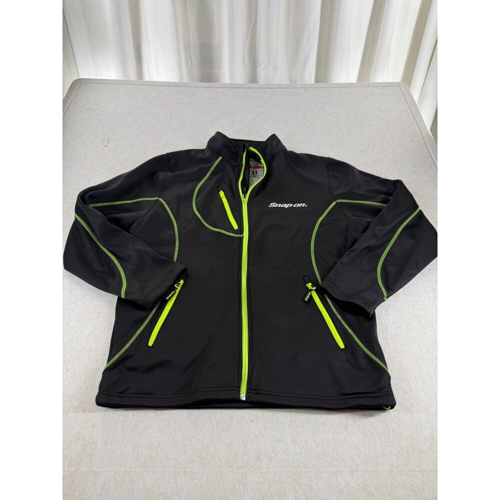 Snap-On Lethal Jacket Choko Authentics Mens Large Black Neon Green Softshell